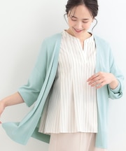 【洗濯機可/ひんやり/UV】さらっとしたタッチが心地よい 体型カバーも叶う　ロングカーディガン