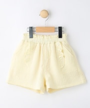 【100-150cm】花柄フリルショートパンツ