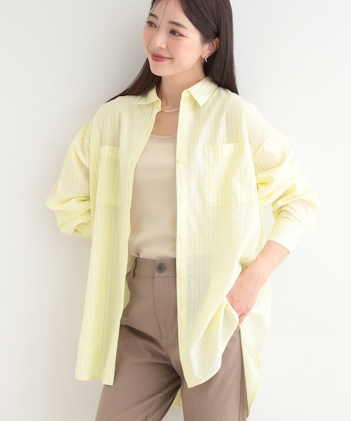 【体型カバー】バックギャザーで魅せる オーバーサイズシャツ