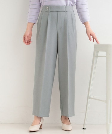 【着丈選べる/S-LL/洗濯機可】楽ちん×きれいみえ ストレッチワイドパンツ