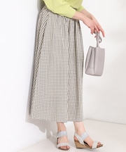 サッカーチェックフレアスカート