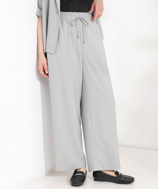 【着丈選べる/セットアップ可/洗濯後しわになりにくい】イージーワイドパンツ