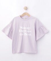 【100-150cm】フリルロゴTシャツ