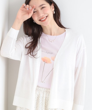 【ひんやり/洗濯機可/S-LL/選べる6色】サッと羽織るだけでこなれ見え マルチに使えるトッパーカーディガン