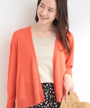 【ひんやり/洗濯機可/S-LL/選べる6色】サッと羽織るだけでこなれ見え マルチに使えるトッパーカーディガン