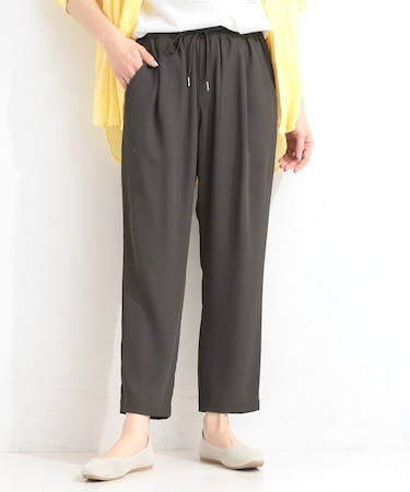 【ひんやり/UV/SS-3L/セットアップ可】さらさらぷるん イージーテーパードパンツ