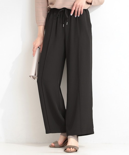 【ひんやり/UV/S-LL/セットアップ可】さらさらぷるん イージーワイドパンツ