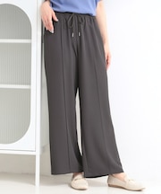 【ひんやり/UV/S-LL/セットアップ可】さらさらぷるん イージーワイドパンツ