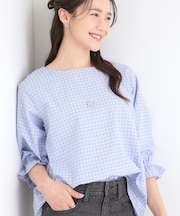 【セットアップ可】サッカーチェック柄ブラウス