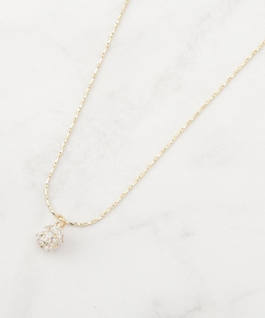 ジルコンボールネックレス