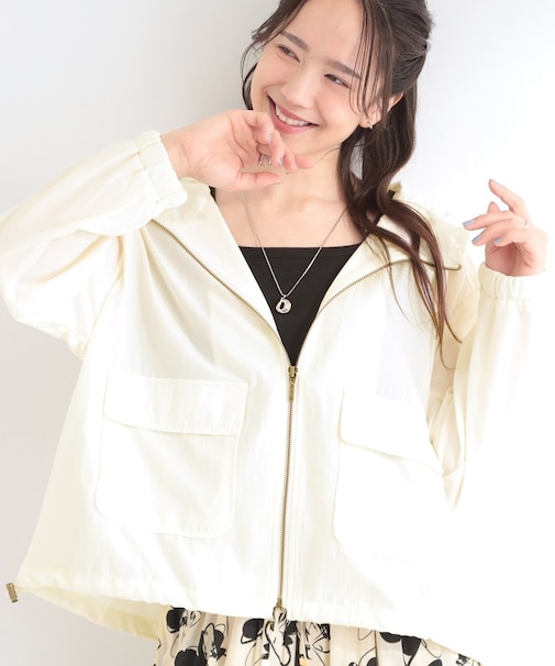 【UV/S-LL】シルエットが変えられる シアーフーディーブルゾン