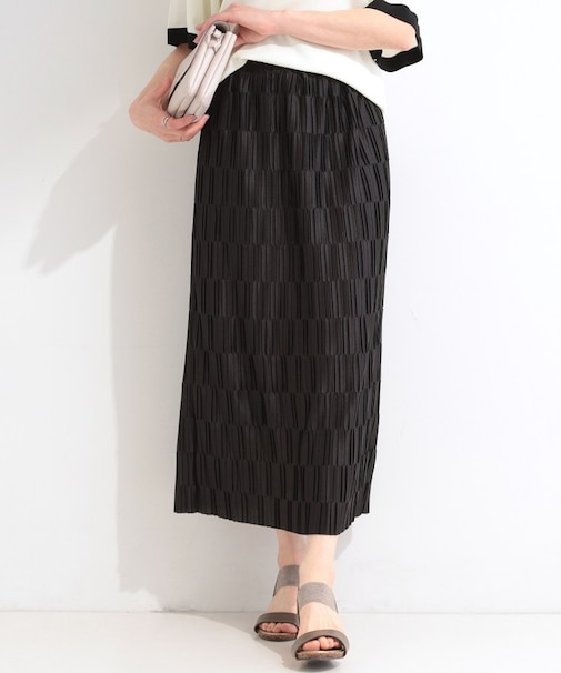 【S-LL/洗濯機可】変形プリーツで差が付く ナロースカート