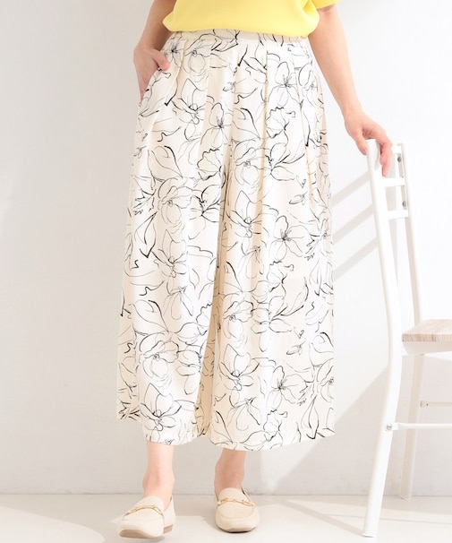 【S-LL/柄が選べる】大人上品な花柄でコーデが彩る アソートプリントスカーチョ