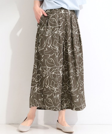 【S-LL/柄が選べる】大人上品な花柄でコーデが彩る アソートプリントスカーチョ