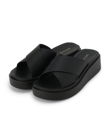 厚底クロスサンダル