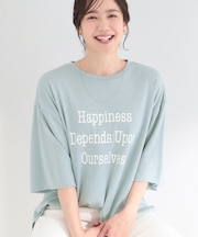 シアー裏毛 プリントアソート5分袖Tシャツ