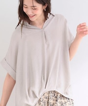 【ひんやり】裾タックスキッパーシャツ