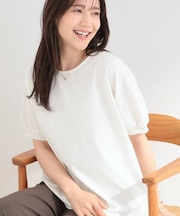 【ひんやり/洗濯後しわになりにくい】大人のパフスリーブ ドルマンブラウス