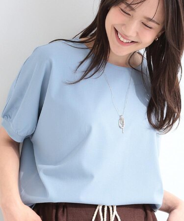 【ひんやり/洗濯後しわになりにくい】大人のパフスリーブ ドルマンブラウス