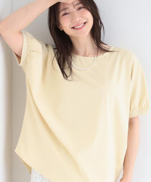 【ひんやり/洗濯後しわになりにくい】大人のパフスリーブ ドルマンブラウス