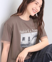 【ひんやり/S-LL/洗濯機可】色・柄選べる お袖チュールレイヤード プリントアソートTシャツ
