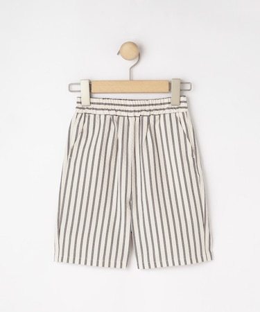 【110-140cm】サッカーストライプハーフパンツ