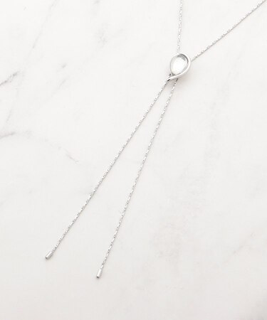 クリアパーツ ラリエットネックレス