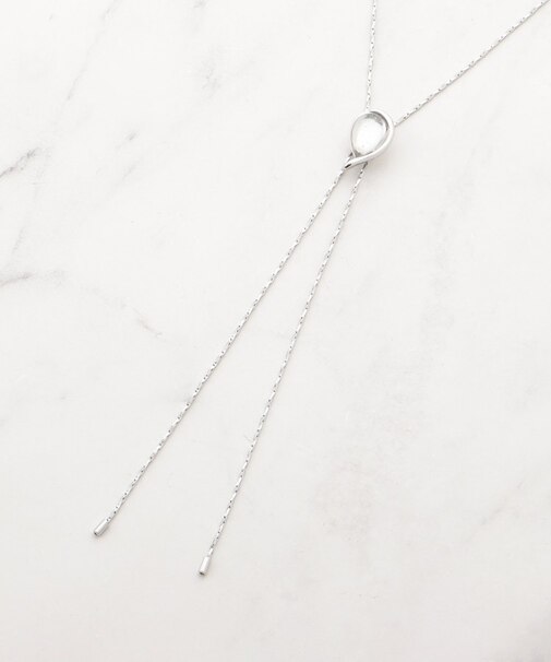 クリアパーツ ラリエットネックレス