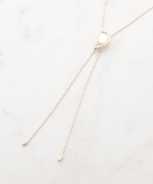 クリアパーツ ラリエットネックレス