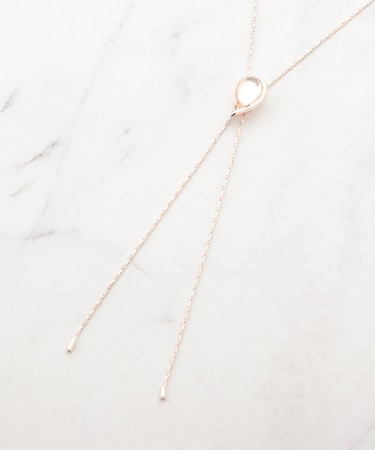 クリアパーツ ラリエットネックレス