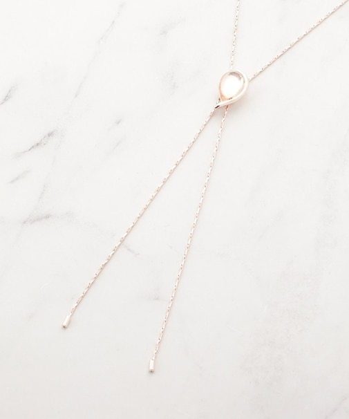 クリアパーツ ラリエットネックレス