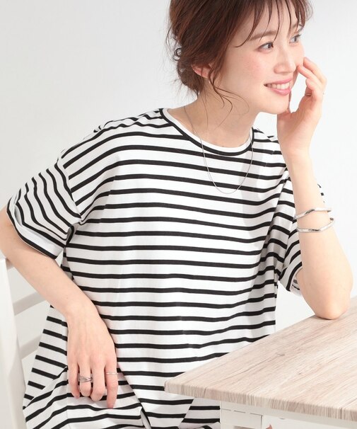 【ひんやり/洗濯機可/S-LL】インしてる風 フロントタックデザインTシャツ