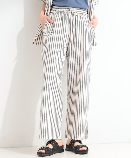 【ひんやり/吸水速乾/セットアップ可】サッカーストライプイージーパンツ