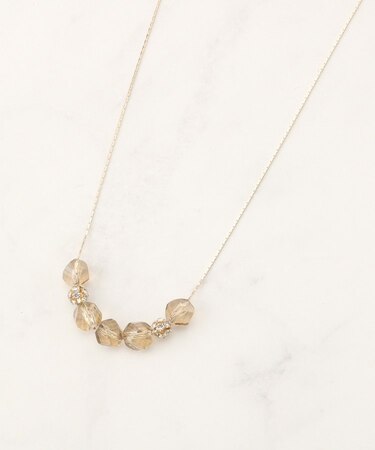 クリアパーツスライダーネックレス