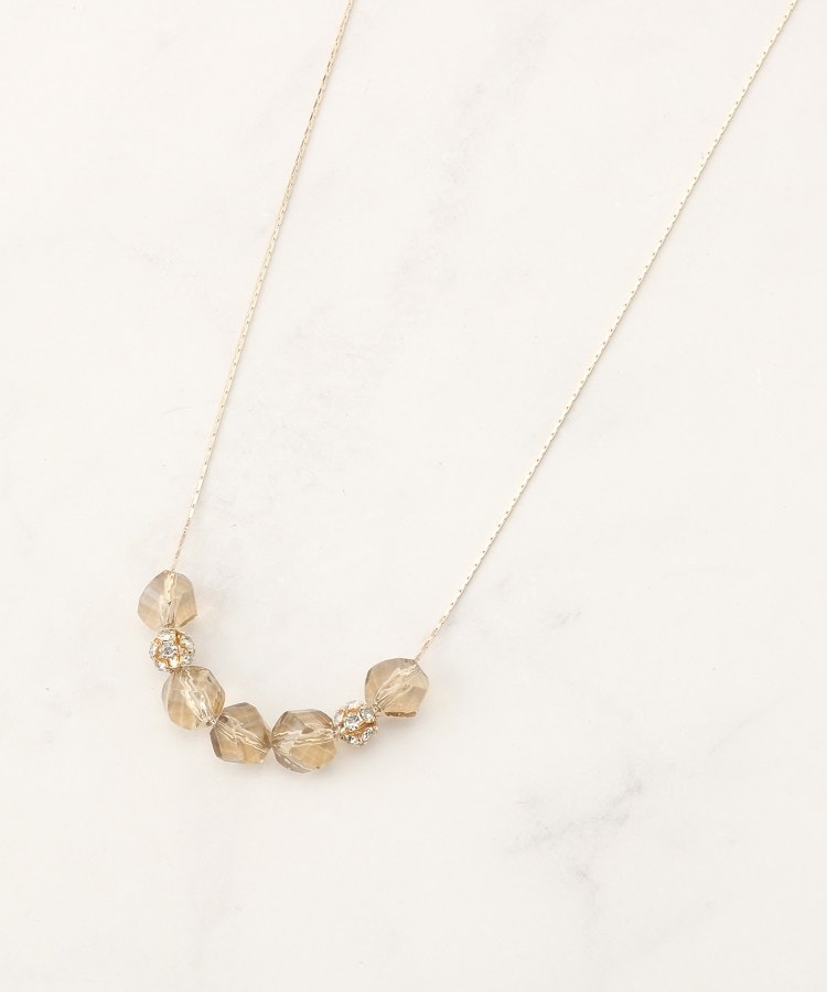 クリアパーツスライダーネックレス