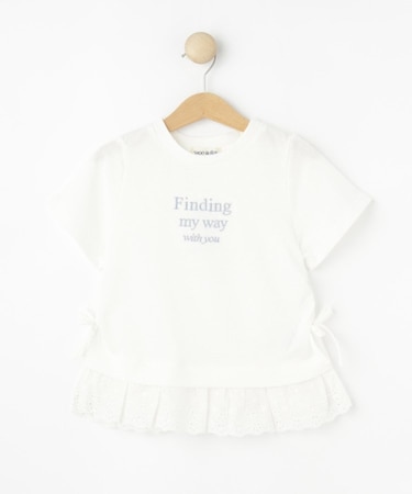 【110-150cm】レースデザインTシャツ
