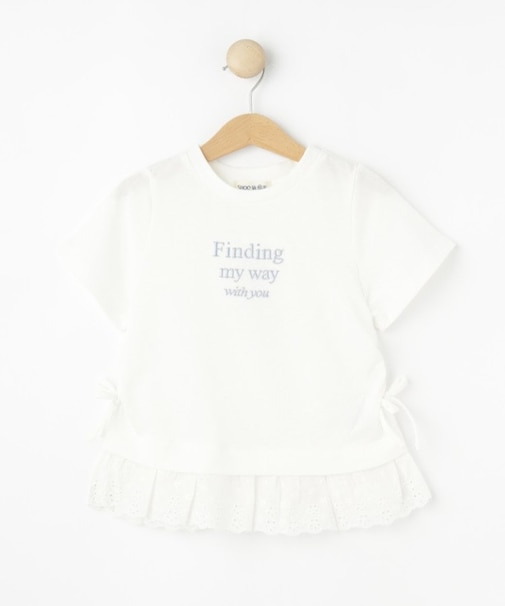 【110-150cm】レースデザインTシャツ