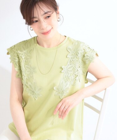 【SHOO ICE】モチーフレース スムースTシャツ