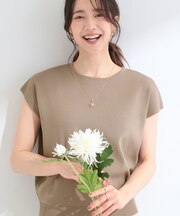 【ひんやり/洗濯機可/S-LL】インせず着られる 大人シンプルサマーニット