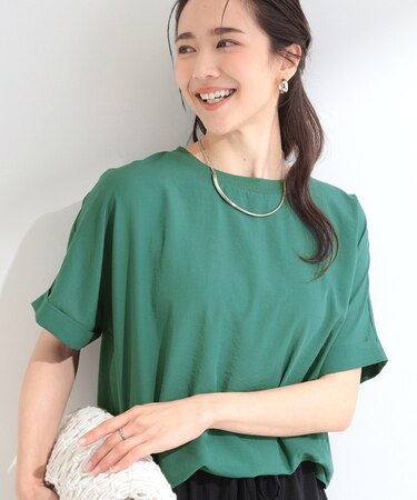 【着丈選べる/ひんやり/体型カバー】洗濯後しわになりにくい さらっと快適ドルマントップス