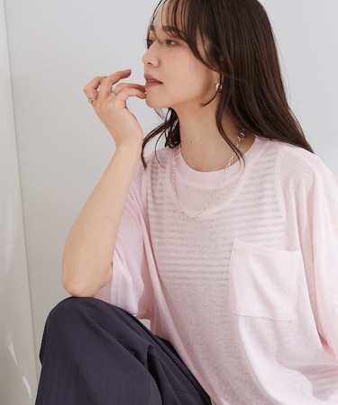 【S-LL/洗濯機可/体型カバー】ゆるっとこなれる 大人のシアースラブTシャツ
