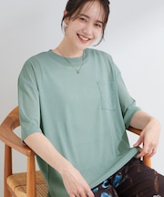 【S-LL/洗濯機可/体型カバー】ゆるっとこなれる 大人のシアースラブTシャツ
