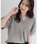 【洗濯後しわになりにくい／インせずきまる】麻調ハシゴレーススキッパーブラウス