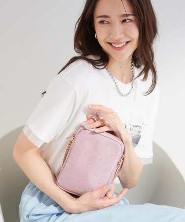 【Lee別注／撥水】スタッズミニショルダーバッグ