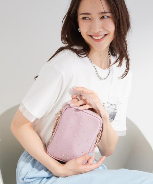【Lee別注／撥水】スタッズミニショルダーバッグ