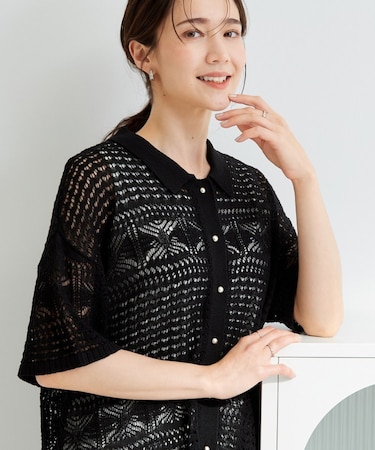 レースニットカーディガン