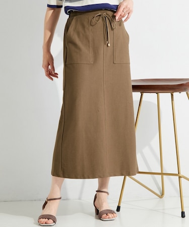 ツイル調ストレッチベイカースカート