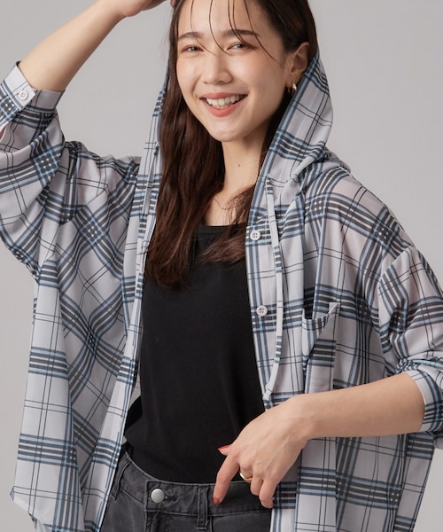 洗濯機可/体型カバー】程よい透け感の ゆるシルエットシア―シャツ