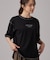 【体型カバー】インせず着られる 配色ステッチロゴTシャツ