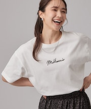 華やかジェルロゴプリントTシャツ